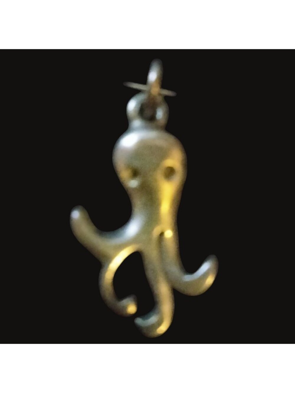 Small Silver Octopus Charm Pendant Nautical Jewelry Design